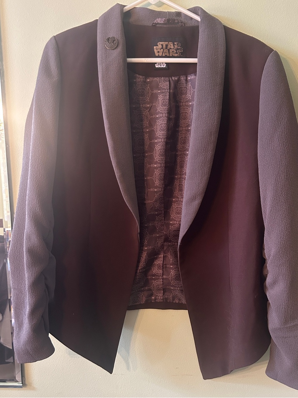Star Wars Leia Organa Brown and Grey Collar Blazer